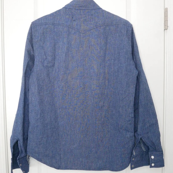 Rogue Territory Selvedge Chambray Button Down Western Shirt - Picture 2 of 5